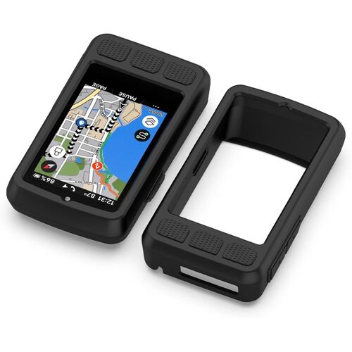 LORANKA-Étuis Compatible avec Wahoo ELEMNT Roam 3/Roam V3, Coque Silicone, Poids léger, Antichoc, Portable - Noir
