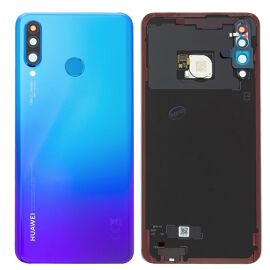 Dos Bleu Pour Huawei P30 Lite En Verre + Vitre Apn + Capteur Empreintes