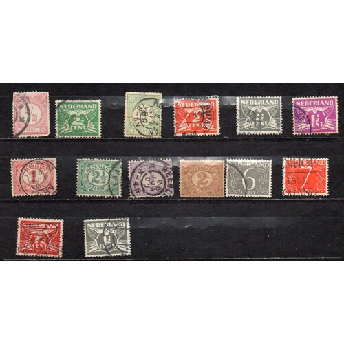 Pays-Bas- Lot De 14 Timbres Oblitérés- Chiffres