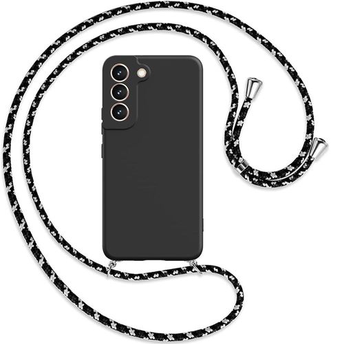 Coque Silicone Pour Samsung Galaxy S23 Plus Slim Effet Mat + Cordon Réglable Noir - E.F.Connection