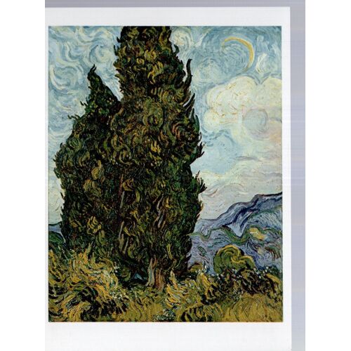 Carte Postale D'une Reproduction D'un Tableau De Vincent Van Gogh  : « Cyprès » (The Metropolitan Museum, New York)National Gallery Of Art, Washington)