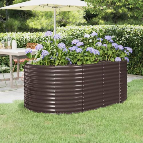 Prolenta Premium - Lit Surélevé De Jardin Acier Enduit De Poudre Marron