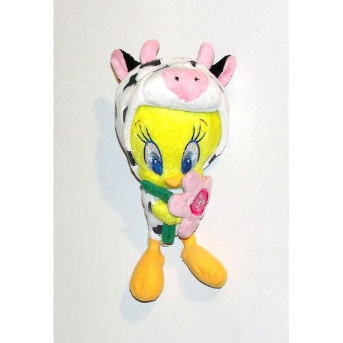Peluche Titi Deguisé En Vache Avenue Of The Stars Doudou Titi Tweety 21 Cm