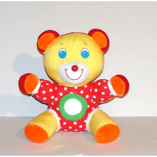 Peluche Ours D'éveil Assis Chicco Vintage Doudou Ours D'activités Miroir