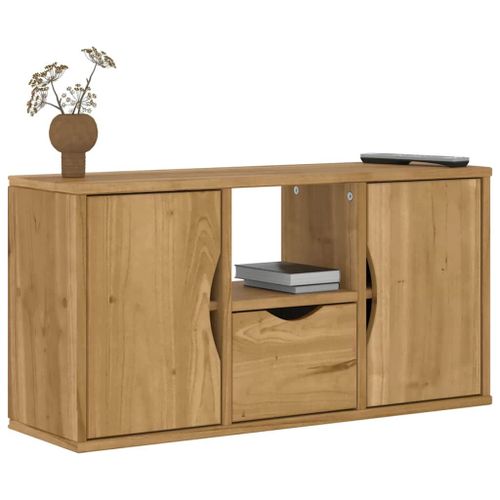 Vidaxl Meuble Tv Avec Tiroir Odda 79x24x40 Cm Bois Massif Pin