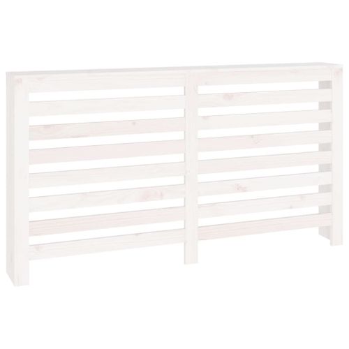 Vidaxl Cache-Radiateur Blanc 153x19x84 Cm Bois Massif De Pin