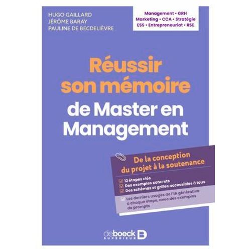 Réussir Son Mémoire De Master En Management