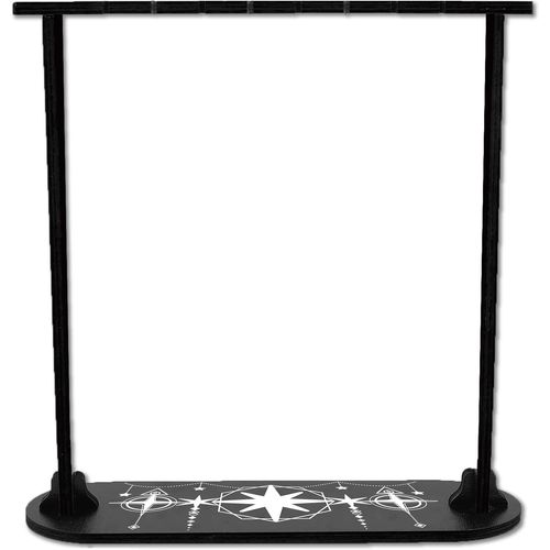 Présentoir À Pendule En Bois Ovale Support D'Affichage En Cristal Noir Étoile Rustique Divination Pendule Support De Rangement Décor De Sorcière Porte-Encens Étagère Pour La Maison Collier