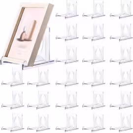 ZDNT 6 Pièces Présentoir Réglable En Acrylique Support De Présentation Réglable Support Chevalet En Plastique Support Assiette Decorative Pour Assiettes Plates,Photos,Cartes De Placement,Les Cadres
