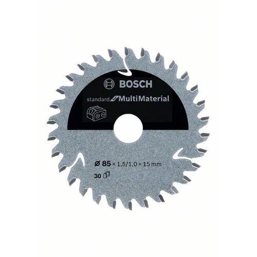 Bosch Lame de scie circulaire Standard for Multimaterial pour scies sans fil 85 x 1,5/1 x 15 T30 - 2608837752