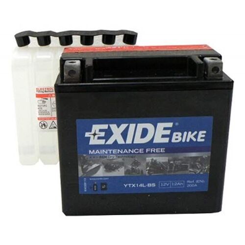 Batterie De Démarrage Exide Agm Ytx14l-Bs (Etx14hl-Bs) Pour Harley Davidson Xl 883-1200 Sportster, Roadster, Nightster, Custom, Low, Iron, Superlow, Forty Eight, Xg500, Xg750