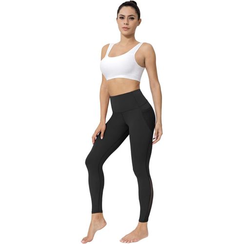 Leggings De Sport Femmes,Taille Haute Pantalon De Yoga Avec Poches Slim Fitness Gym Leggings Pantalon Pilates