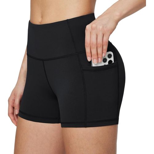 Short De Compression Pour Femme - Taille Haute - Poches - Cyclisme - Entraînement - Sport