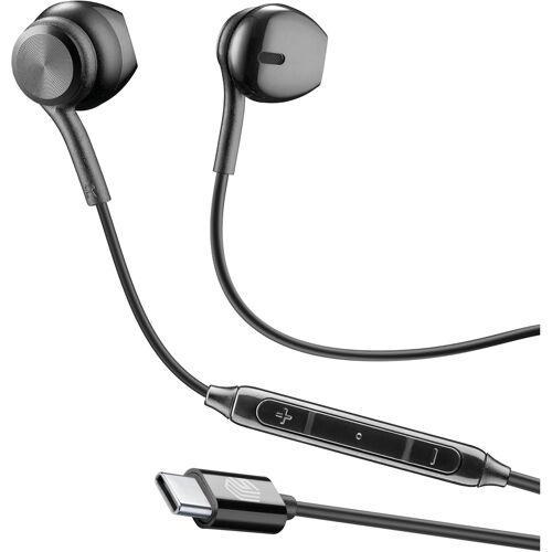 Iris Ohyama - Écouteurs Capsule - Écouteurs Avec Fil Et Microphone - Compatibilité Usb-C - Détails Métalliques - Couleur Noir