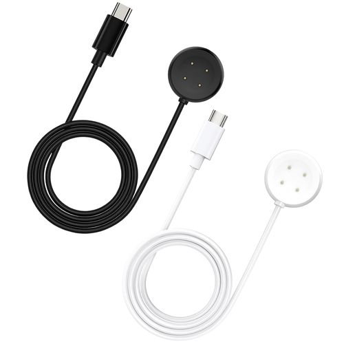 2pcs Chargeur Compatible Avec Google Pixel Watch 3/2,Station De Charge Rapide Magnétique Avec 1m Usb C Câble Compatible Avec Fitbit Versa4 Versa3 Sense2 Sense Ace Lte (Noir + Blanc)