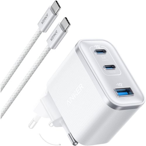 Chargeur Usb-C Nano,Chargeur Type C 3 Ports,Recharge Rapide Avec Sortie Ultrafast 70 W,Compact Et Élégant,Pour Iphone 17/16/15,Macbook Air,Ipad,Pixel,Galaxy,Et Autres (Câble Inclus)