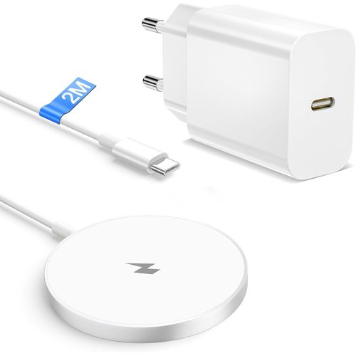 Chargeur Induction Iphone 2m,15w Chargeur Sans Fil Iphone Pour Phone 16 Pro Max/16 Pro/16 Plus/16/15 Pro Max/15/14/13/12 Series Airpods3,Mags-Afe Apple Chargeur Rapide I-Phone Avec 20w Chargeur Usb