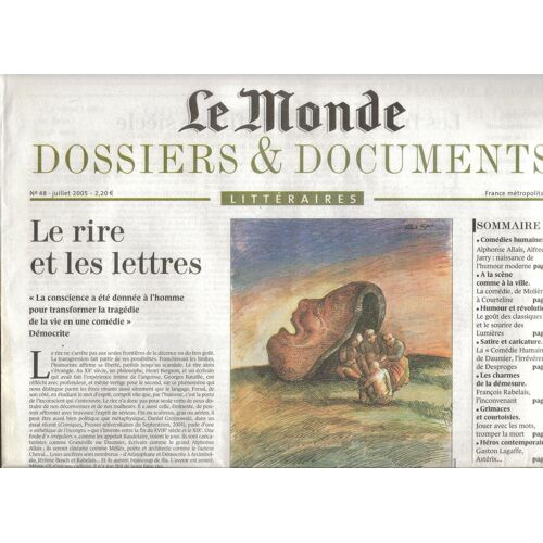 Le Monde Dosssiers & Documents Littéraires N° 48 : Le Rire Et Les Lettres