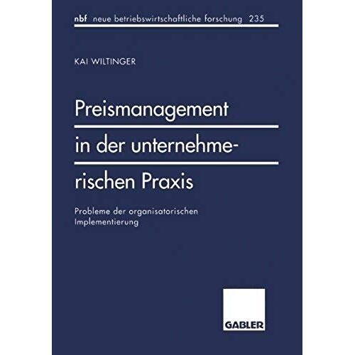 Preismanagement In Der Unternehmerischen Praxis