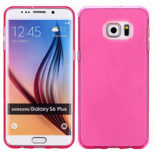 COQUE SAMSUNG GALAXY S6 EDGE PLUS ROSE FUSHIA TRANSPARENTE SILICONE SOUPLE (TPU)