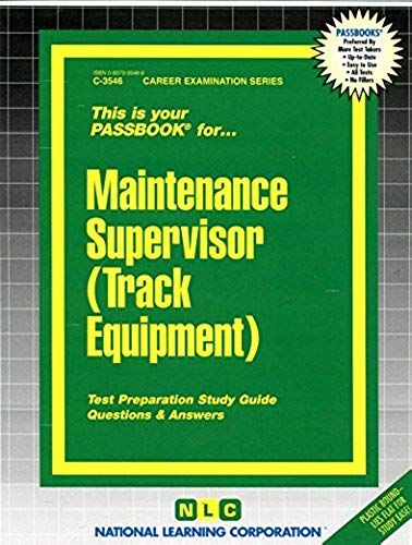 Maintenance Supervisor (Track Equipment)