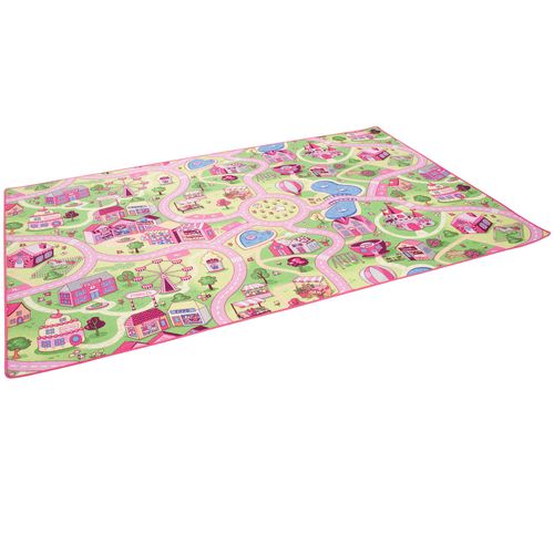 Snapstyle Les Enfants Jouent Au Tapis Les Filles Du Village Rose Rose 80x240 Cm