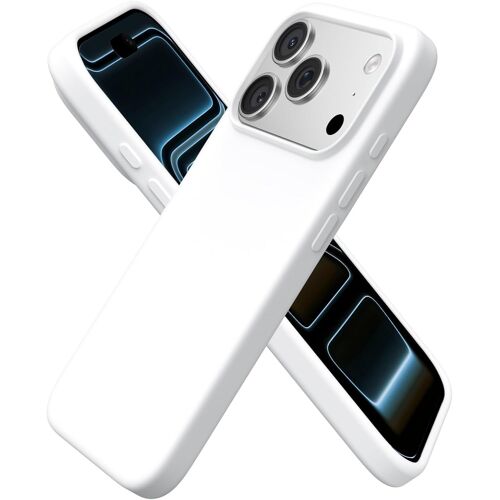 Coque pour iPhone 17 Pro (6,3"") - en Silicone Liquide, Protection Antichoc Complète, Intérieur Doux en Microfibre - Blanc