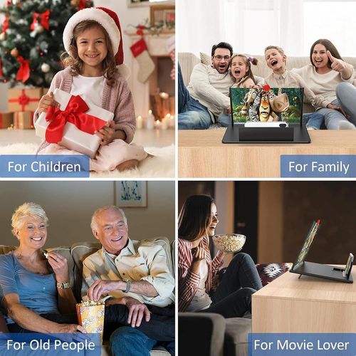 16 Pouces Amplificateur Ecran Telephone Portable, Hd Loupe Telephone Portable, Adaptée À Tous Les Smartphones, Pour Regarder Des Films Et Des Vidéos, Pliable[Z673]