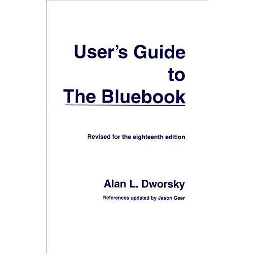 User's Guide To The Bluebook
