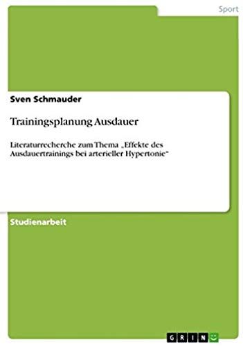 Trainingsplanung Ausdauer