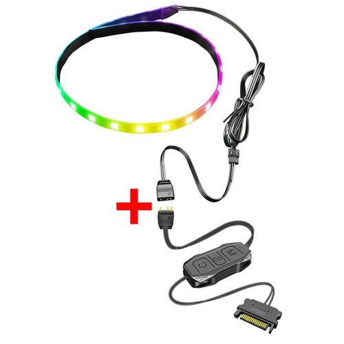 Barre lumineuse LED avec variateur SATA, 5V, pour COOLMOON, boîtier d'ordinateur