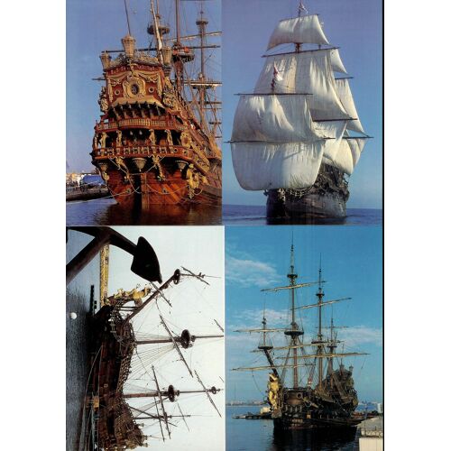 4 Cartes Postales Du Galion Neptune ( Du Film " Pirates " )
