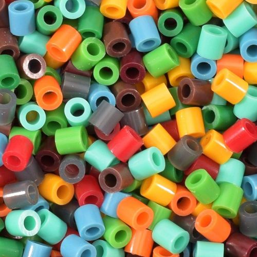 KALANKA-Vaessen Creative Kit Perles à Repasser de 5 mm - 6000 Pcs en 10 Couleurs Naturelles - pour Bijoux, Décorations, DIY et Loisirs Créatifs