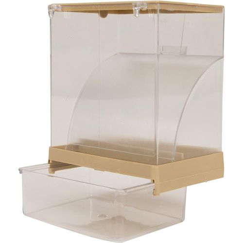 Tyrol | Mangeoire Oiseaux Anti-Gaspillage 10.5x8.2x14.5cm | Mangeoire Oiseaux Avec Bac De Récupération Des Graines Et Tiroir À Déchets | Accessoire À Fixation Intérieure Et Extérieure De La Cage