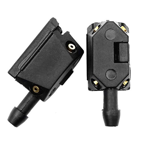 Lave-Glace À Jet Universel Noir, 2 Pièces, Bras De Voiture, Balai D'essuie-Glace, Jet D'eau, Accessoires De Buse