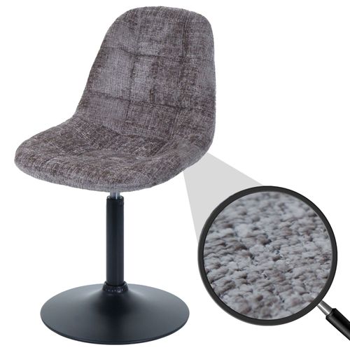 Chaise De Salle À Manger Hwc-A60, Chaise De Cuisine Chaise Pivotante, Acier Mvg Tissu/Textile Chenille (465g/M²)   Marron