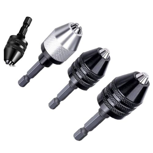 Adaptateur De Mandrin De Perceuse, Mandrin De Perceuse Sans Clé, Outil De Conversion De Mandrin Sans Clé, Adaptateur De Perceuse En 1/4 , 1/8 , 1/16 4 Pièces