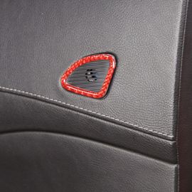 Autocollants De Couverture De Cadre De Haut-Parleur De Porte De Voiture, En Fiber De Carbone Souple Rouge, Pour Chevrolet Corvette C7 2014 ¿ 2019