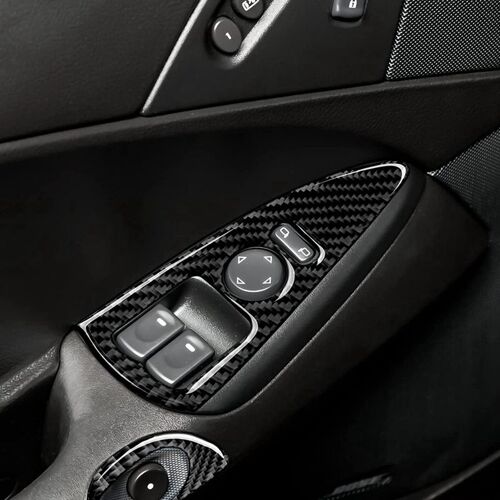 Autocollant De Garniture De Panneau De Commutateur De Lève-Vitre En Fiber De Carbone, Pour Chevrolet Corvette C6 2005 ¿ 2007, Accessoires D'intérieur
