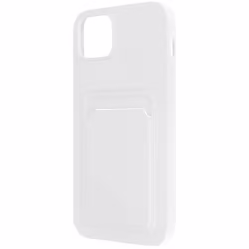 Coque Iphone 14 Plus Silicone Souple Porte-Carte Blanc
