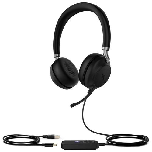 Yealink UH38 Dual - Micro-casque - sur-oreille - Bluetooth - sans fil, filaire - USB-A - noir - Certifié pour Microsoft Teams