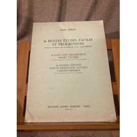 Alain Abbott 26 Petites Études D'après Bertini Partition Accordéon Ed. Lemoine