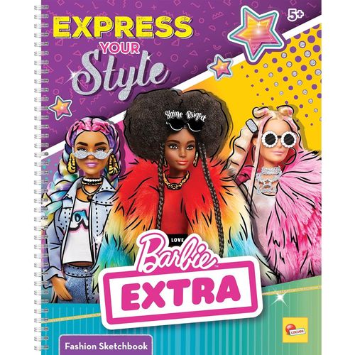 KALANKA-Lisciani - Barbie - Carnet de Croquis Exprime ton Style - Modèles Barbie à Habiller - Jeu Créatif - Marqueurs de Couleur - Pour Filles à Partir de 5 ans