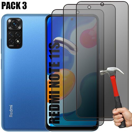 3 Pièces Verre Trempé Anti Espion Pour Xiaomi Redmi Note 11s Protection D'écran - E.F.Connection
