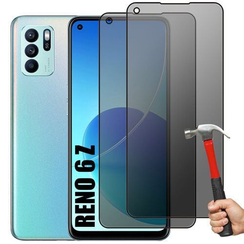 [2 Pièces] Verre Trempé Anti-Espion Pour Oppo Reno 6 Z 5g Protection Antichoc - E.F.Connection