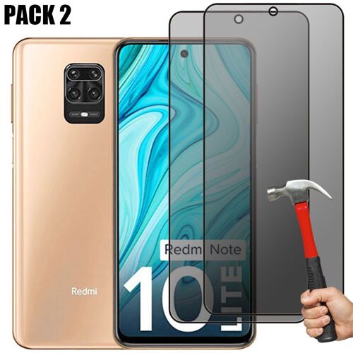 2x Verre Trempé Anti-Espion Pour Xiaomi Redmi Note 10 Lite Vitre Protection - E.F.Connection