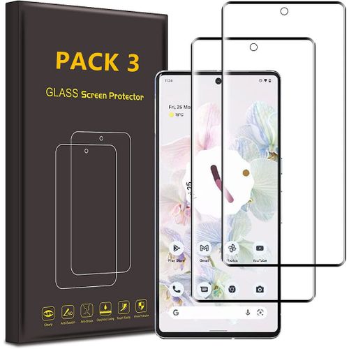 Pack-3 Verre Trempé Intégral Pour Google Pixel 7 Pro - Protection D'écran 9h Antichoc - E.F.Connection