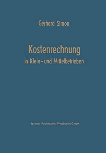 Kostenrechnung In Klein- Und Mittelbetrieben