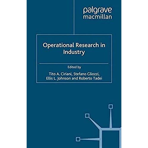 Operational Research In Industry