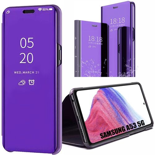 Coque pour Samsung Galaxy A53 5G Anti-Choc Effet Miroir Design Protection intégrale Violet - E.F.Connection